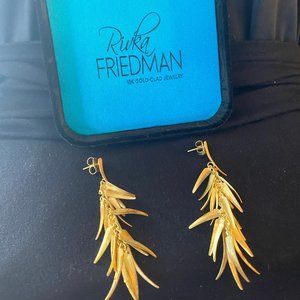 18K Gold Clad Chili Earring by Rivka Friedman